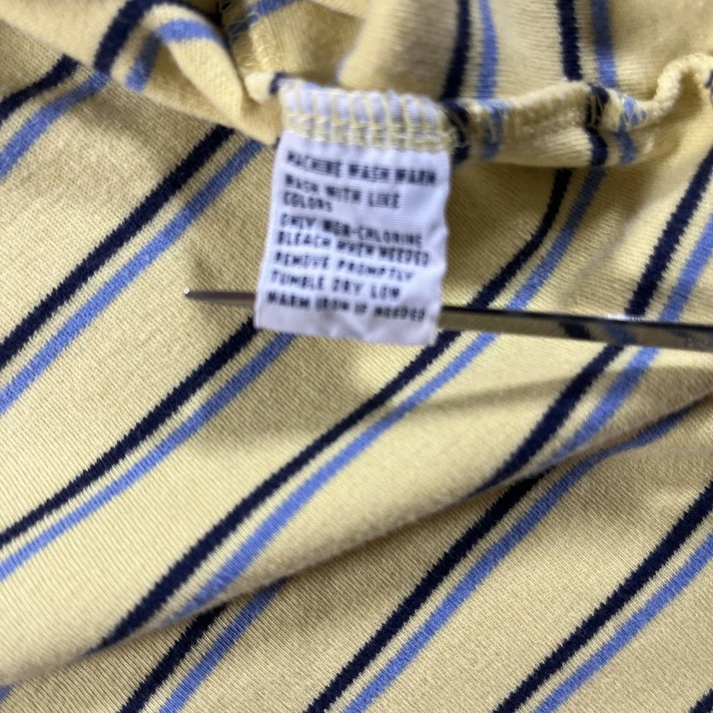 Polo Ralph Lauren Polo Shirt Men's Size L Yellow Striped Cotton Classic‎ Preppy